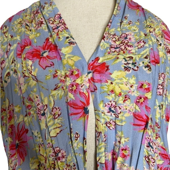 Free People Intimately Should I Say Halter Bodysuit Hydrangea Floral Size Small - Picture 4 of 16